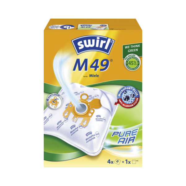 Swirl Staubbeutel M 49 Micropor Plus Anti-Allergen-Filter 4 Stück